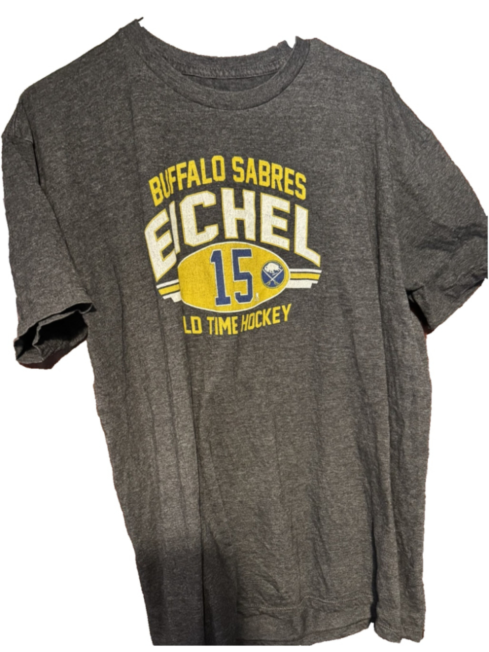 BUFFALO SABRES Gray T-shirt Men Sz XL Old Time Hockey Tee